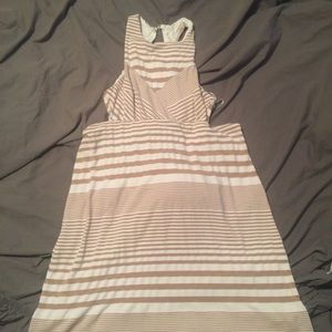 Tan Striped Dress